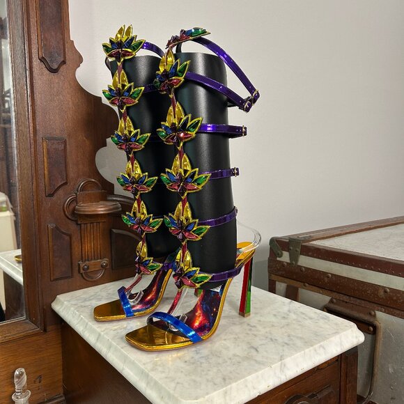 Christian Louboutin x MARVEL Sea Warrior 100 Gladiator Sandals size 39.5 - Picture 3 of 9